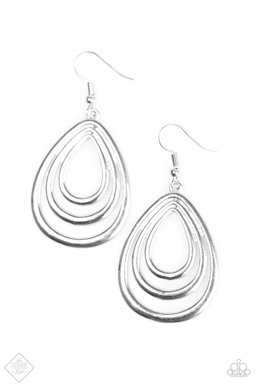 Paparazzi Earring ~ Let It RIPPLE!  - Silver