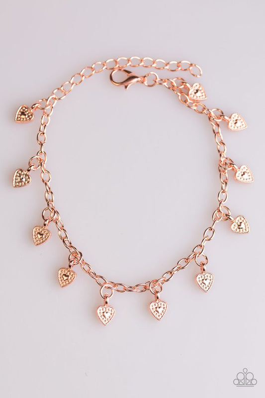 Paparazzi Bracelet ~ Closer To The Heart - Copper