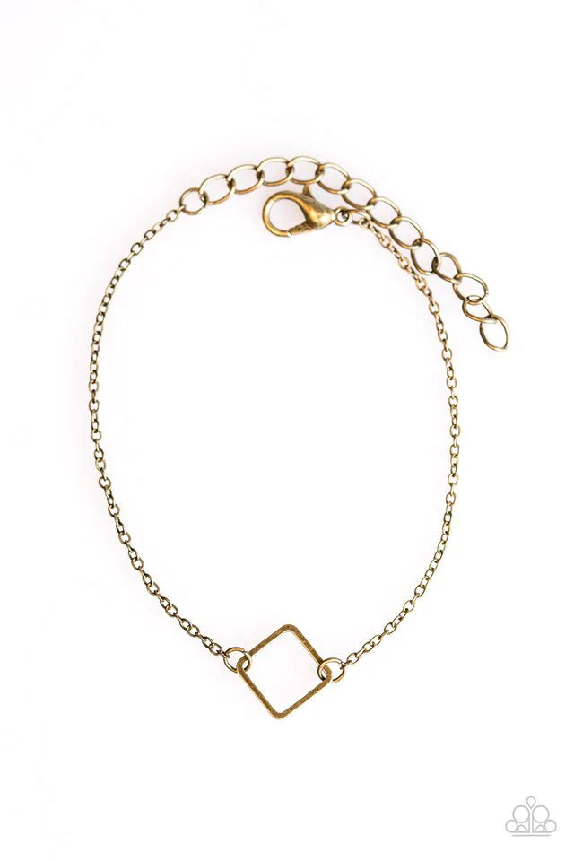 Paparazzi Bracelet ~ The SQUARE Minimum - Brass