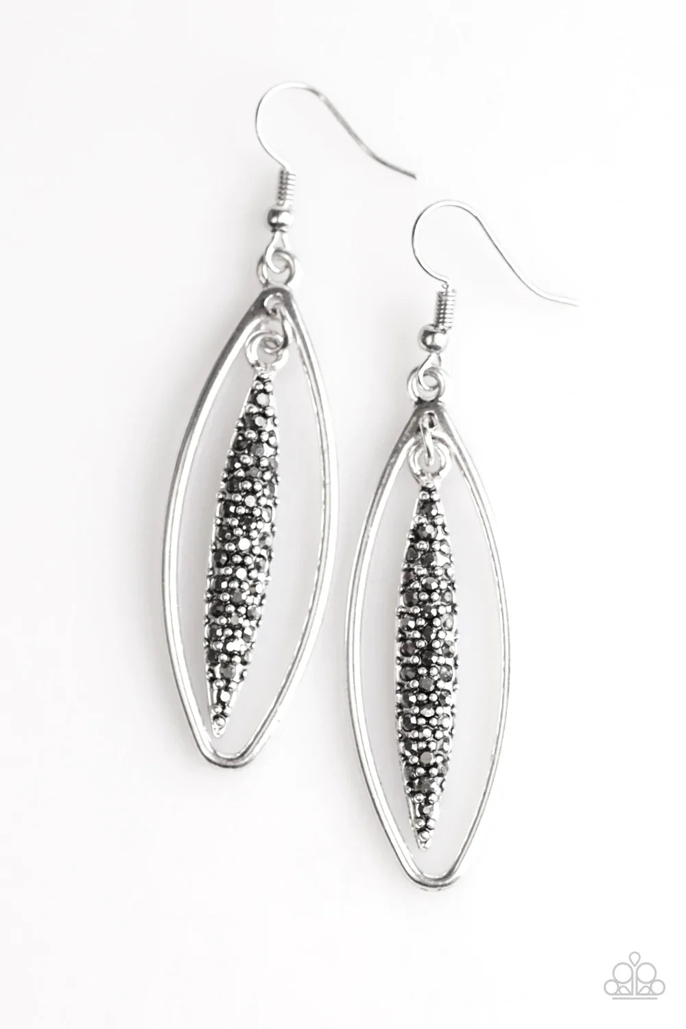 Paparazzi Earring ~ Sparkle All Day - Silver