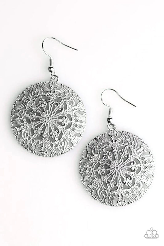 Paparazzi Earring ~ Tranquil Travels - Silver