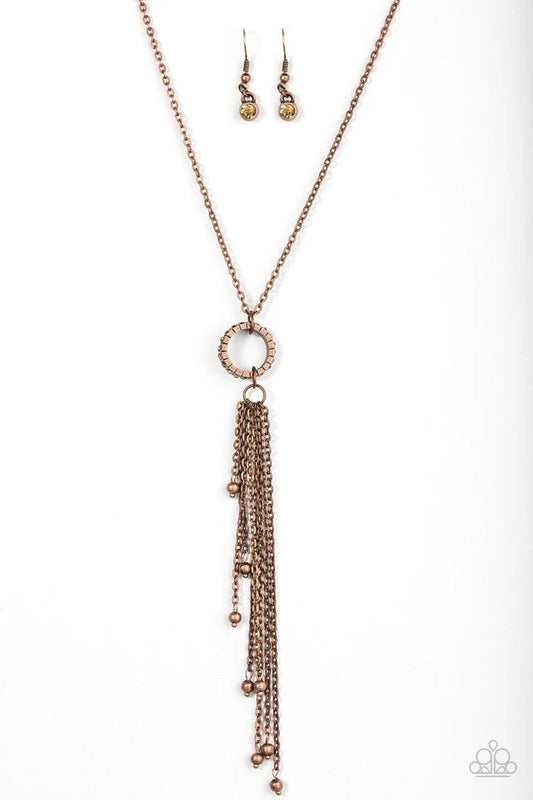 Paparazzi Necklace ~ Sparkling Crescendo - Copper