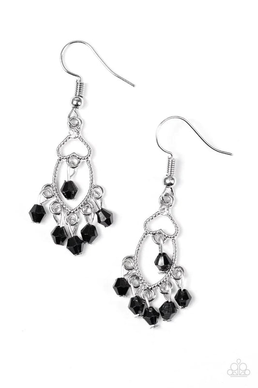 Paparazzi Earring ~ Midnight Banquet - Black