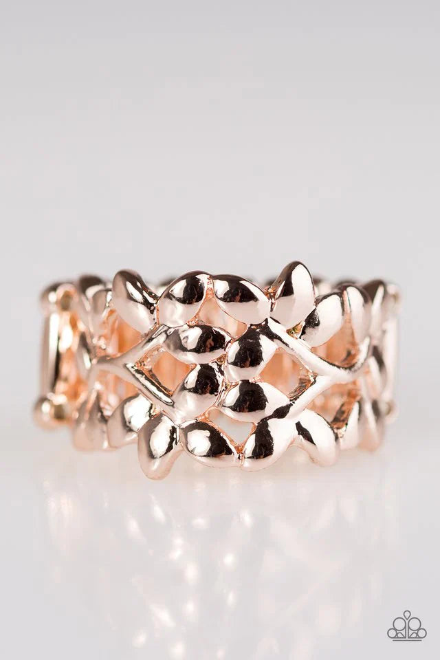 Paparazzi Ring ~ Get Your GROVE On - Rose Gold