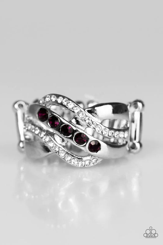 Paparazzi Ring ~ Flirting With Sparkle - Purple