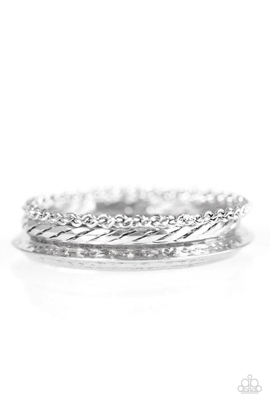 Paparazzi Bracelet ~ Not Very Ladylike - Silver