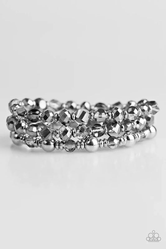 Paparazzi Bracelet ~ Magnificently Metro - Silver