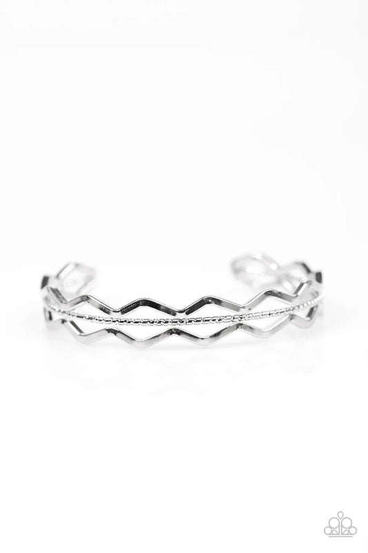 Paparazzi Bracelet ~ Catch The Next Wave - Silver