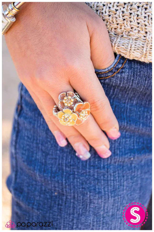 Paparazzi Ring ~ Plenty of Bloom - Brown