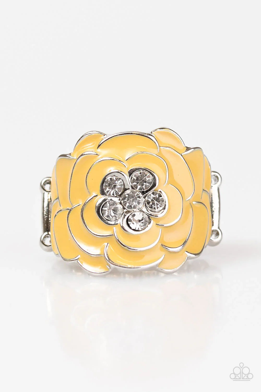 Paparazzi Ring ~ Orchid Cascades - Yellow