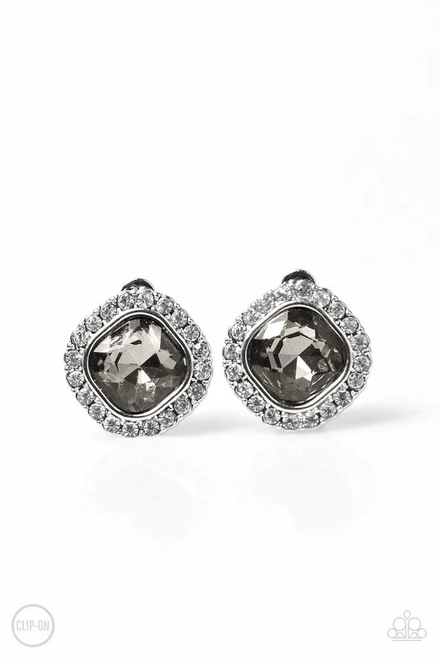 Paparazzi Earring ~ Cinderella Shimmer - Silver