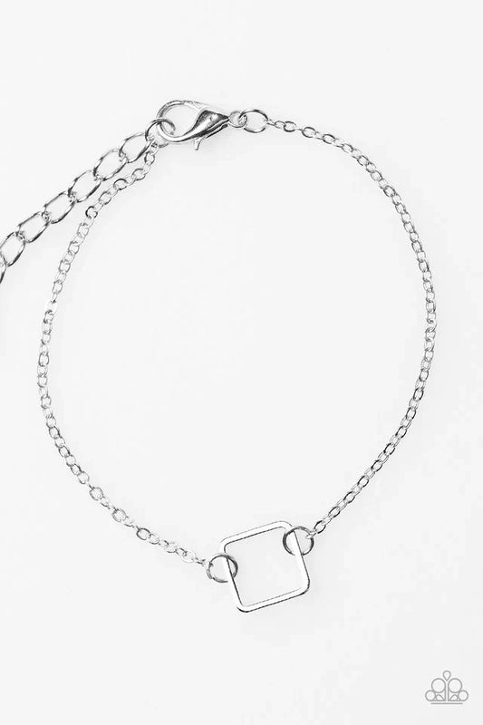 Paparazzi Bracelet ~ The SQUARE Minimum - Silver