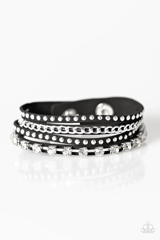 Paparazzi Bracelet ~ You Talkin To Me? - Black