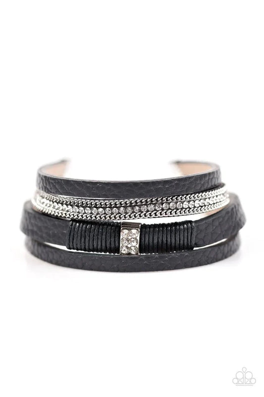 Paparazzi Bracelet ~ Glamor-azzi - Black