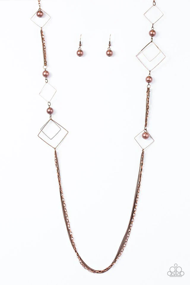 Paparazzi Necklace ~ A Fashionable Frame Of Mind - Copper