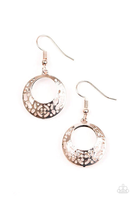 Paparazzi Earring ~ BRIGHT On! - Rose Gold