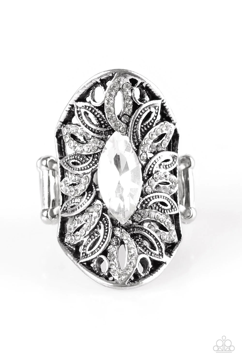 Paparazzi Ring ~ Royal Essence - White