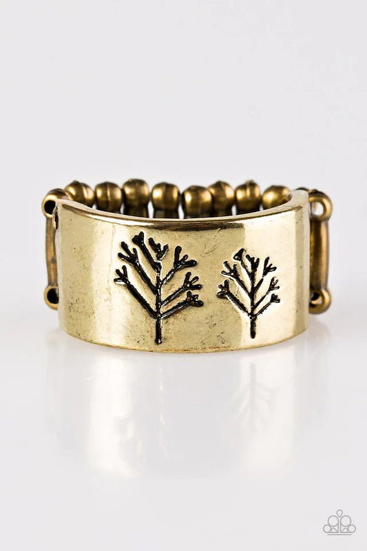 Paparazzi Ring ~ TREE-t With Kindness - Brass