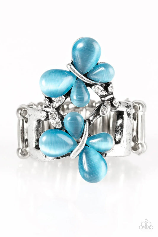 Paparazzi Ring ~ Butterfly Bungalow - Blue