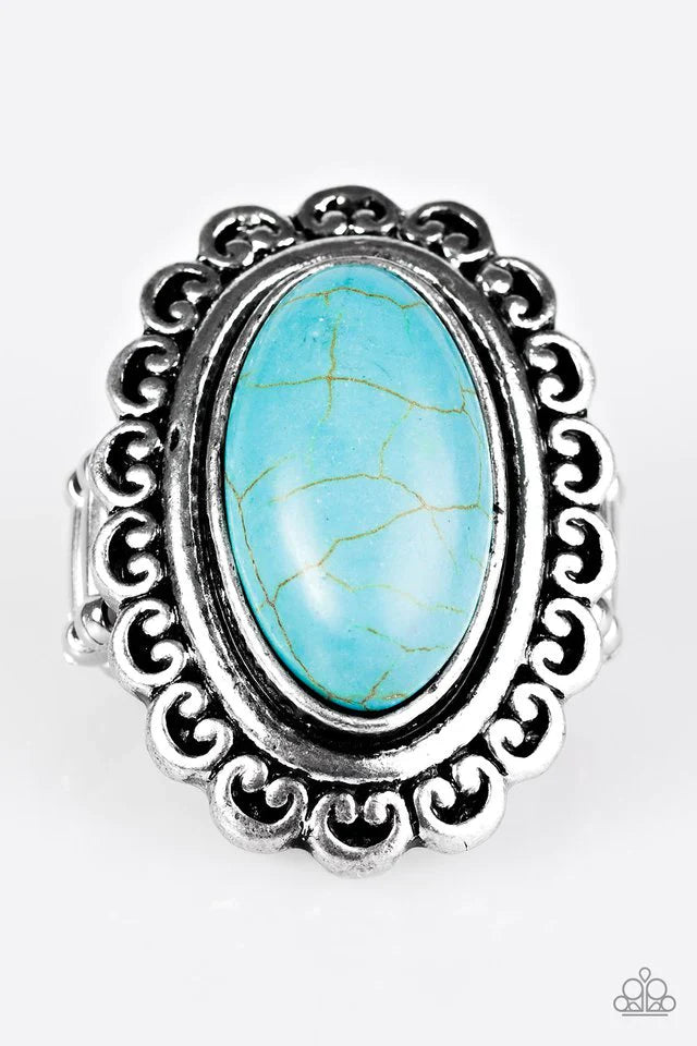 Paparazzi Ring ~ Western Wayfarer - Blue