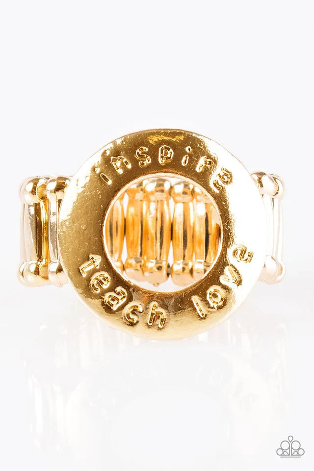 Paparazzi Ring ~ To Teach Is To Learn - Gold