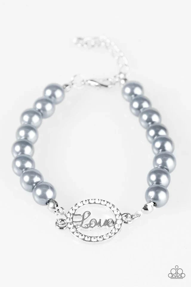 Paparazzi Bracelet ~ Cant Stop Loving You - Silver