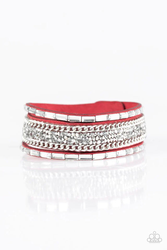 Paparazzi Bracelet ~ Punk Princess - Red