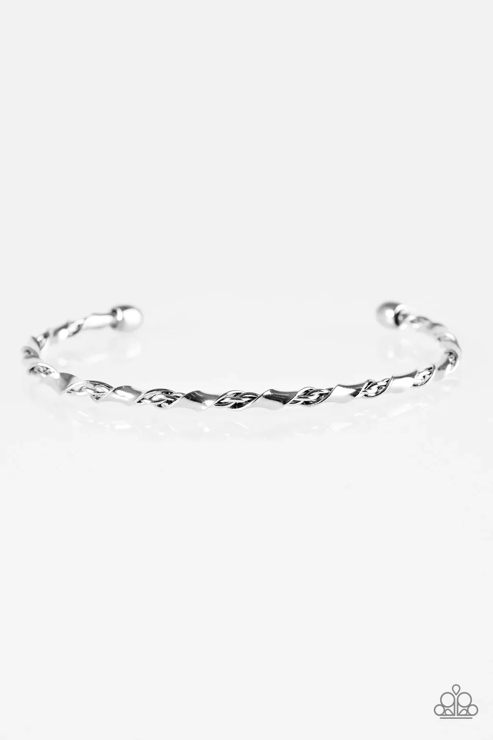 Paparazzi Bracelet ~ Twisted Fate - Silver