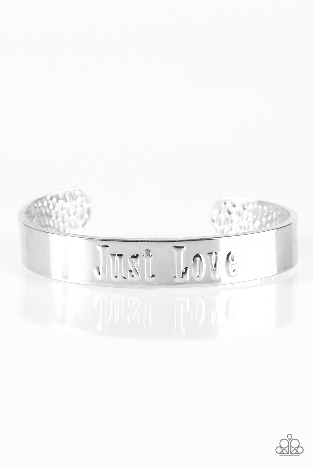 Paparazzi Bracelet ~ Just Love - Silver