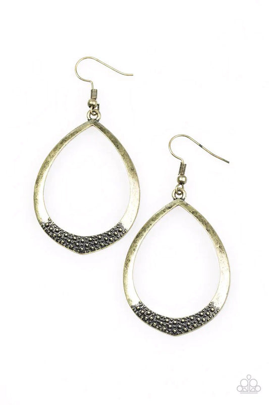 Paparazzi Earring ~ Radically Rustic - Brass