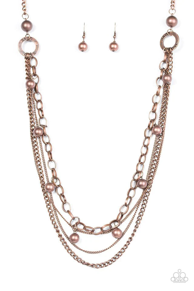 Paparazzi Necklace ~ Love Is BLING - Copper