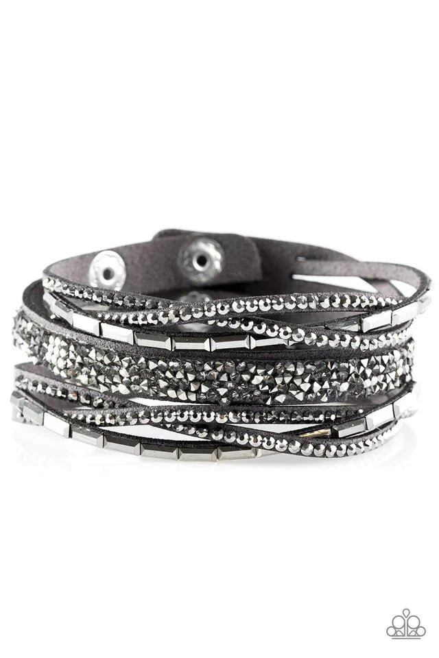 Paparazzi Bracelet ~ Glam Vibes - Silver