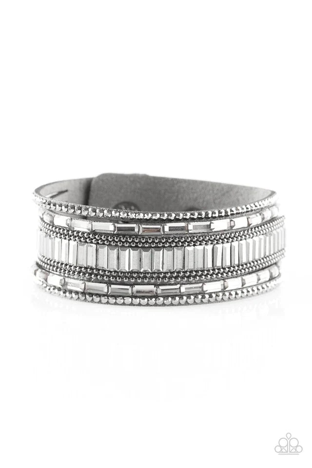 Paparazzi Bracelet ~ Spectacular Shimmer - Silver