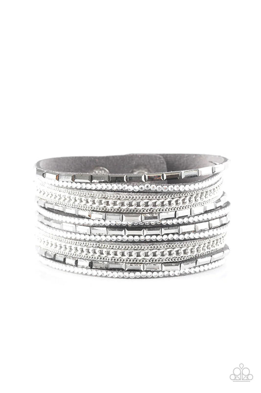 Paparazzi Bracelet ~ Rebel Runway - Silver