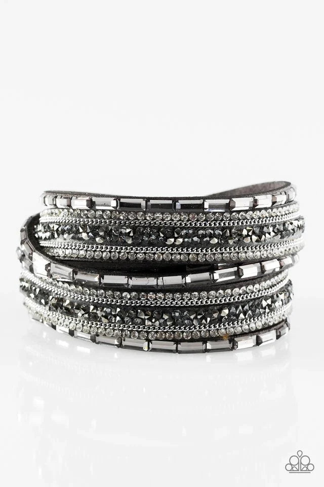 Paparazzi Bracelet ~ Glam Goals - Silver