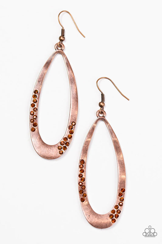 Paparazzi Earring ~ Sparkling Since Birth - Copper