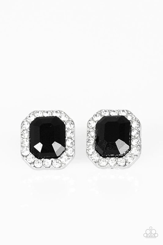 Paparazzi Earring ~ Bride Squad - Black