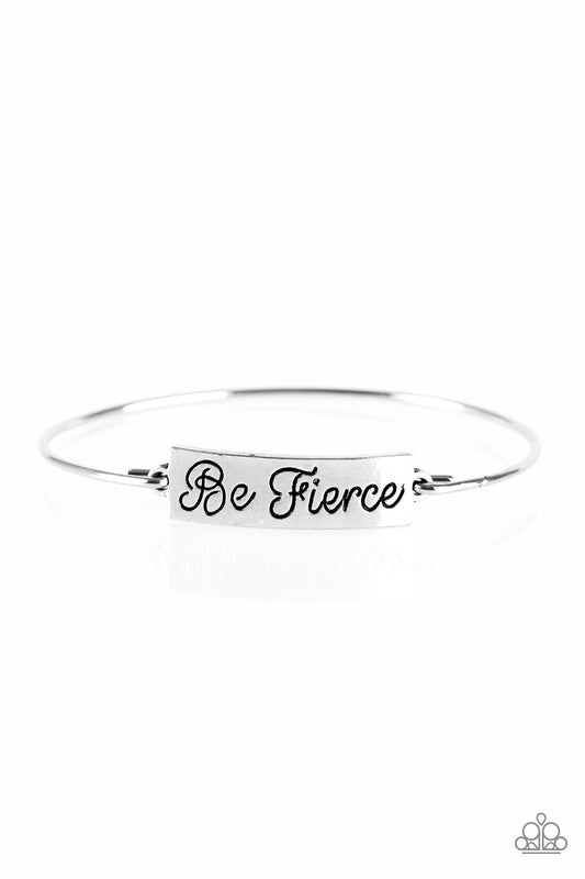 Paparazzi Bracelet ~ Be Fierce - Silver