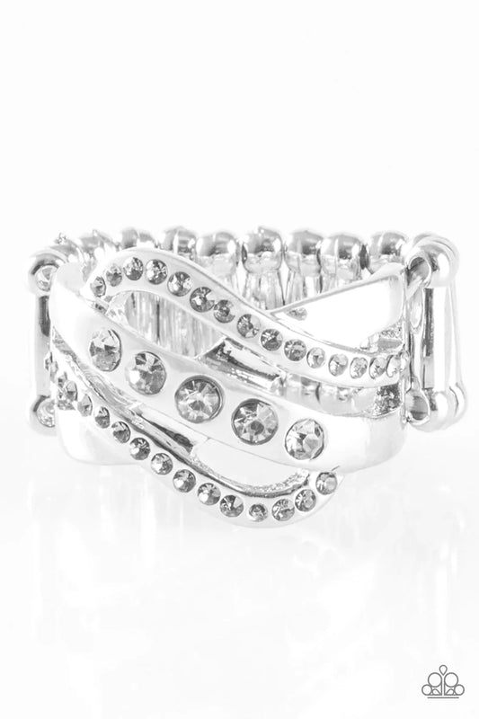 Paparazzi Ring ~ Flirting With Sparkle - Silver