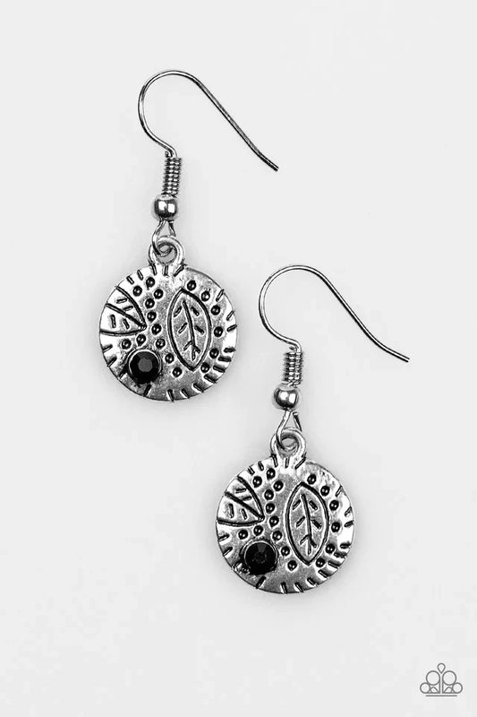 Paparazzi Earring ~ LEAF It To Chance - Black