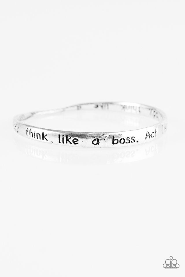 Paparazzi Bracelet ~ Think Like A Boss - Silver