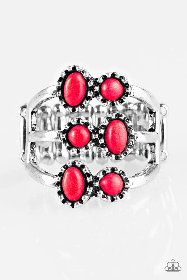 Paparazzi Ring ~ Sticks and STONEHENGE - Red