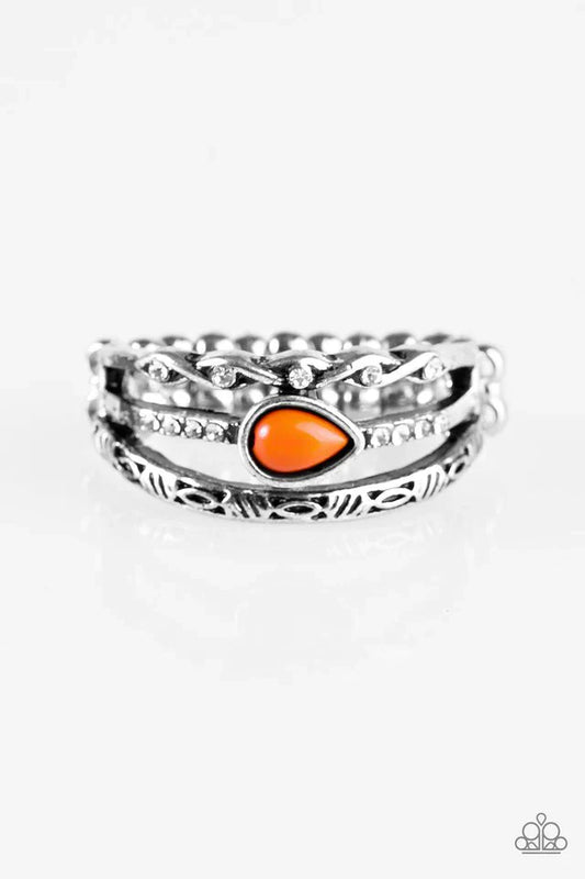 Paparazzi Ring ~ Home Is Where The CAVE Is - Orange