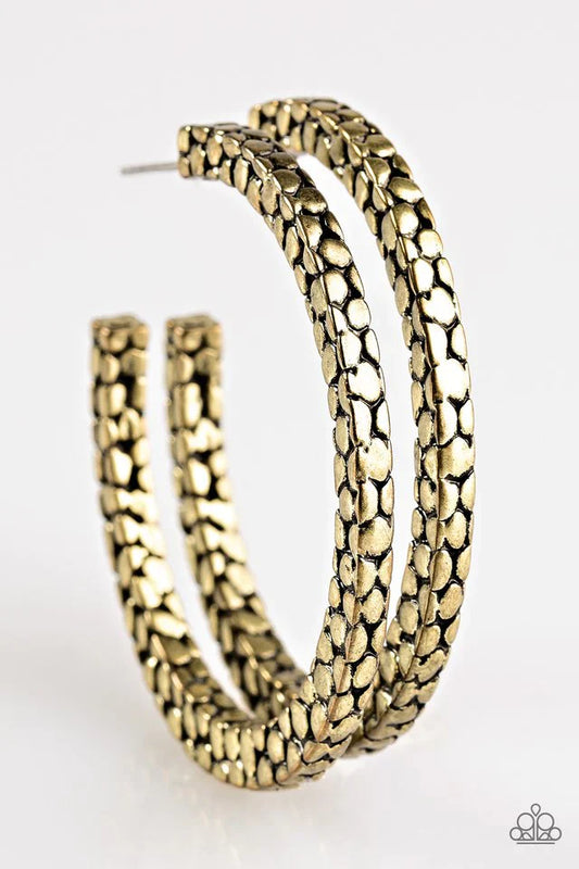 Paparazzi Earring ~ Make The BEAST Of It - Brass