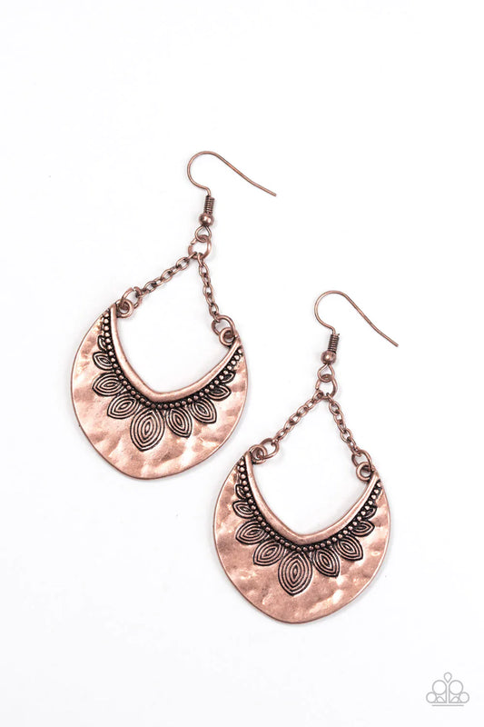 Paparazzi Earring ~ Jungle Legend - Copper