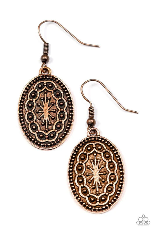 Paparazzi Earring ~ Ancient Wonders - Copper