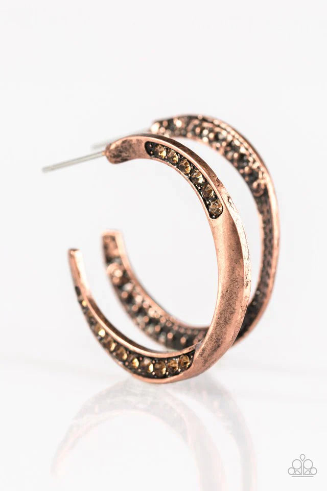 Paparazzi Earring ~ Born To Beam - Copper