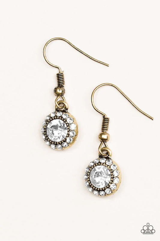 Paparazzi Earring ~ Born To BEAM Wild - Brass