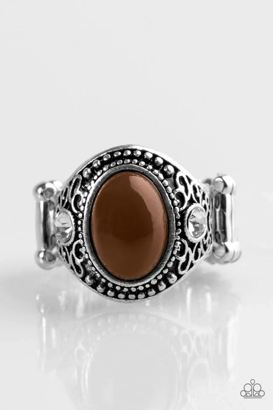 Paparazzi Ring ~ Beautifully Bali - Brown