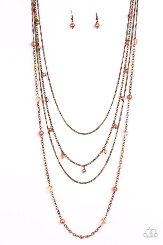 Paparazzi Necklace ~ City Cache - Copper